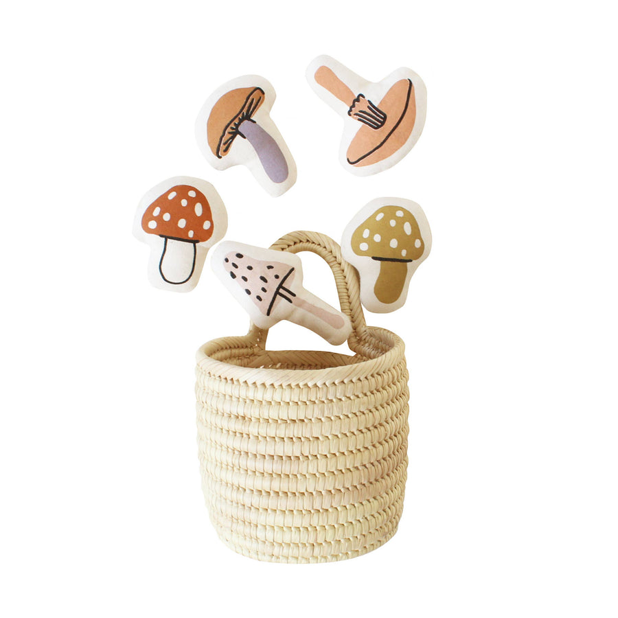 Mini Mushroom Basket Natural Reed Material