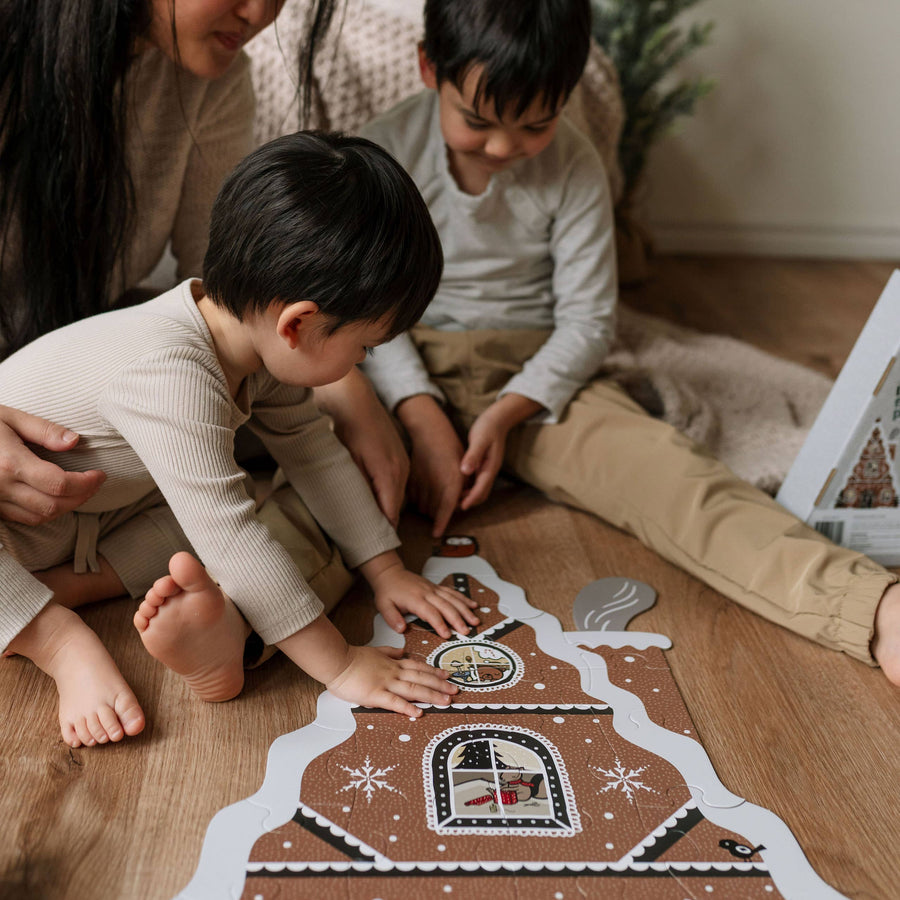 Lebkuchenhaus Weihnachts-Bodenpuzzle