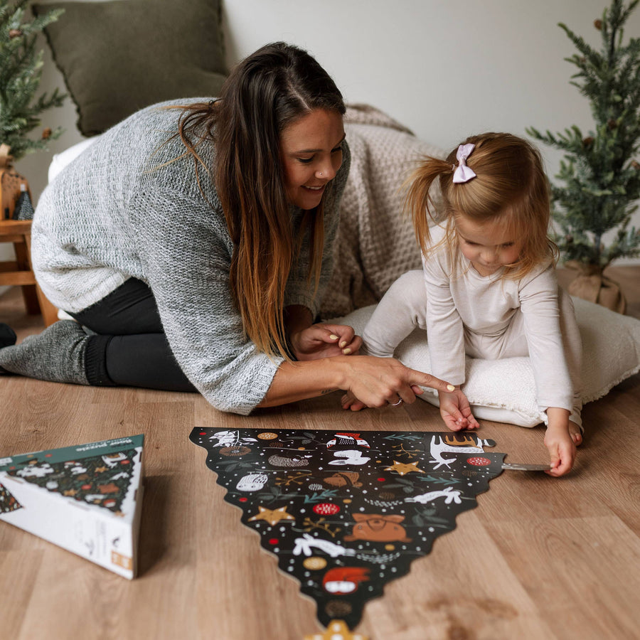 Weihnachtsbaum-Bodenpuzzle