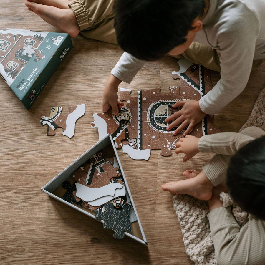 Lebkuchenhaus Weihnachts-Bodenpuzzle