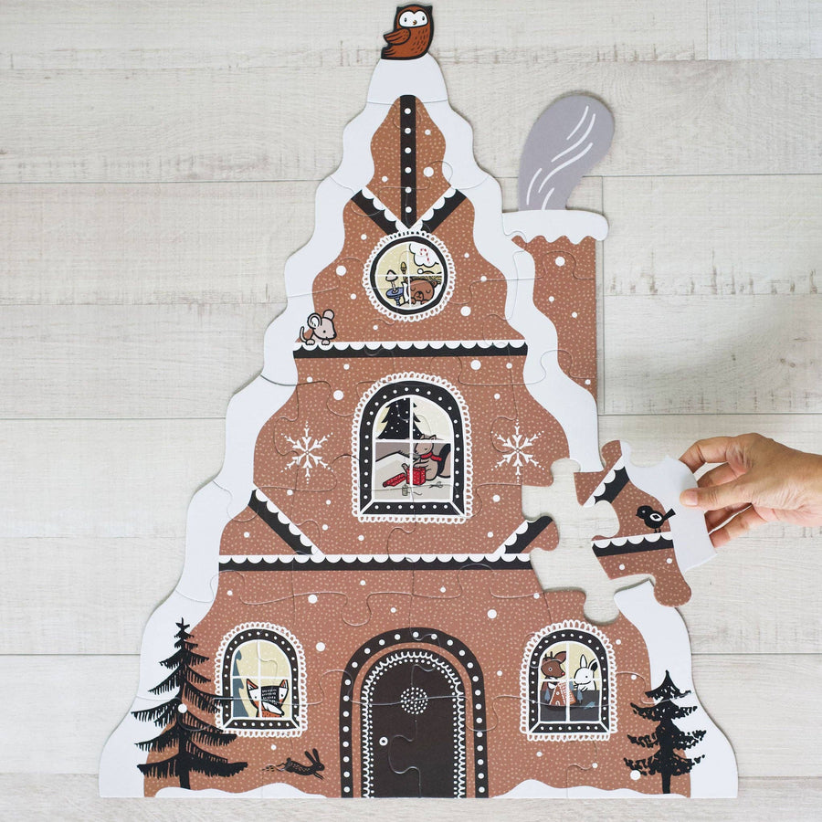 Lebkuchenhaus Weihnachts-Bodenpuzzle